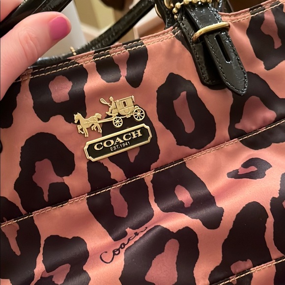 Coach Leopard Print Tote Bag - Picture 2 of 4